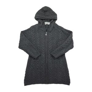 Aran Crafts Merino Wool Hoodie Womens Medium Full Zip